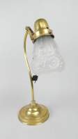 Luminaire: Lampe de bureau en bronze avec bobèche hauteur réglable H:45cm