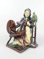 Céramique: Faïence émaillée -fileuse- (rest) H:27cm