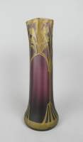 Verrerie: Vase Art Nouveau en verre rehauts d'or circa 1900 dans le style de LEG