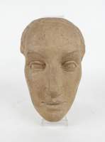 Sculpture: Terre cuite -Visage de femme- dédicacé et signé DUBIE Edmond