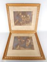 Estampe: 4 gravures contresignées BERNIER Charles