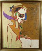 Tableau HST -Personnage- signé COURTENS Jacques Tableau HST -Personnage- signé COURTENS Jacques