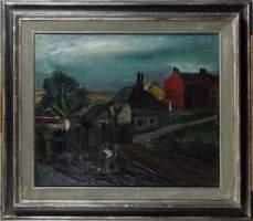 Tableau HST (décolle) -Ferme animée- signé RAMAH RAEMAEKER Henri Tableau HST (décolle) -Ferme animée- signé RAMAH RAEMAEKER Henri