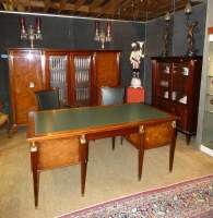 Meuble: Ensemble de bureau de style EMPIRE en acajou et placage d'acajou (bon ét