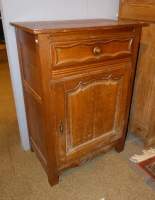 Meuble: Confiturier de style en chêne 1 porte 1 tiroir éléments anciens 107x75x4