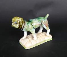 Céramique : Porte cure - dents ancien en faïence (egr) de SARGADELOS - Chien -