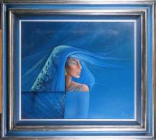 Tableau HST (début chanci) - Femme de Profil - signé TORREKENS Antoon