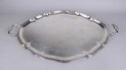 Argenterie : Important plateau en argent (usure d'usage) insculpation 835 - AND ARE EIT -