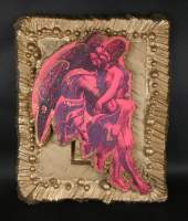 Estampe : sérigraphie/papier sur plastique - Hommage à Andy - monogrammé UV ULTRA VIOLET pseudo de DUFRESNE Isabelle