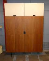 Meuble vintage : Garde - robe modèle - KU15 - en teck (rayures , pt ecl) designer BRAAKMAN Cees