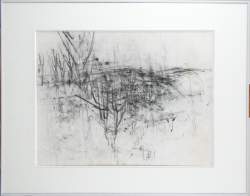 Tableau : fusain/papier - Linkeveek XXV - daté 61 signé LISMONDE Jules