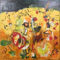 Tableau HST - Sans titre - daté 68 signé HECQ Emile