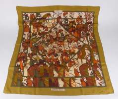 Mode : Foulard/carré en soie HERMES (pt taches) - Ali - Baba - signé
