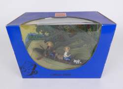 BD : Figurine Tintin - Tintin et son guide en pirogue - HERGE éd Moulinsart dans sa boite d'origine