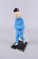 BD : Figurine Herge TINTIN en résine polychrome (restauration , manque , acc) - Le lotus bleu - Leblon Delienne