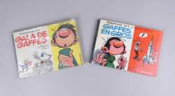 BD : Gaston DUPUIS format à l'italienne (état gen correct , pt taches): N4 EO Gaffes en gros 1965 + Gala de gaffes 1965 (Réed)