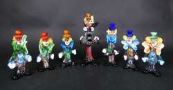 Verrerie : Clowns en verre multicouche MURANO