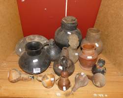 Africain : Lot Ethnographique divers Congo dont calebasses et poteries