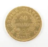 Collection : pièce de monnaie : 40FF en or de 1811 A