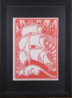 Estampe: Lithographie couleur -Argo à la toison d'Or- cachet dans la planche d'a