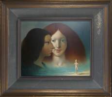 Tableau HSP (pt traces griffes) -Psychose- signé Michael DORE Pseudo GAUQUIER Ma