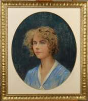 Tableau : pastels ovales - Portraits de Madame et Monsieur - datés signés DURIAU Alfred