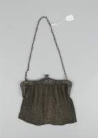 Argenterie : Sac de bal double avec mailles et monture en argent