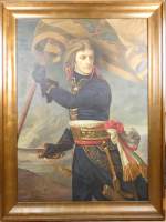 Tableau HST - Bonaparte au pont d'Arcole - signé GOMMAERTS Fernand