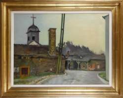 Tableau HST - Route vers Libramont - signé HOWET Marie