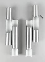 Luminaire : Appliques murales (4pcs) en aluminium brossé (traces d'usures/ peinture) designer KOMULAINEN Maija Liisa