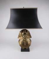 Luminaire : Lampe vintage attribué à la Maison CHARLES - Pharaon - en laiton doré