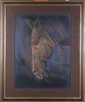 Estampe : Sérigraphie rehaussée à la main - L'Estrille - N° 1/20 signé LANDUYT Octave