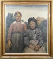 Tableau HST - Marraine et Filleule - attribué à HAGEMAN Victor