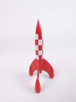 BD : HERGE , création Pixi - La Fusée - H : 10 , 5cm N° 4650/5100 en plomb circa 1995 , Les objets du mythe