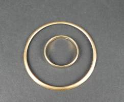 Bijou : Bague/alliance et cerclage de montre à gousset en or jaune 14K