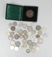 Collection : Pièces de monnaie : beau petit lot en argent (dont 1 Morin N°160a) + médaille de Leopold II - Braconnage - et 1 pièce de 2 sols de l'an 4 1792 W