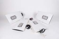 Luminaire : 2 paires d'appliques en métal laqué (ds l'état) Designer FRANTTINI Gianfranco