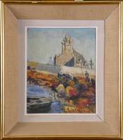 Tableau HST - Concarneau - daté au dos 1964 signé LE FORESTIER René