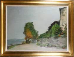 Tableau HST -La route des crêtes à Rochehaut- signé HOWET Marie