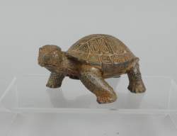 Sculpture : Bronze patine brune - Tortue - signé d'après CHENET Pierre