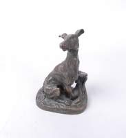 Sculpture : Bronze à patine brune - Lévrier - signé d'après FREMIET Emmanuel