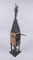 Sculpture : Sculpture figurative en fer et bois signé BERNARD Claude