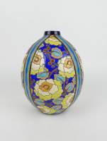 Céramique : Vase en faïence et émaux cloisonnés BOCH Frères LaLouvière D.2813