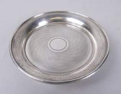 Argenterie : Dessous de plat/ bouteille en argent poinçon A2