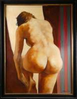 Tableau HST - Belles formes - daté 88 signé HOCQUET Christian