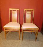Meuble : Paire de chaises Art Nouveau (rest d'usage) en chêne incrustations SERRURIER-BOVY SERRURIER Gustave