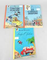 BD : 3 BD Benoît Brisefer éd Dupuis par Peyo et Walthéry EO (bel état gen) : Tonton Placide 1969 (pt grif dos) , Le Cirque Bodoni 1971 , Lady d'Ophine 1973