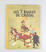 BD : TINTIN , Hergé éd CASTERMAN (Très bon état / Bon état) : 7 boules de cristal B2 1948 titre en noir Rascar Capac (BDM26 : 800)