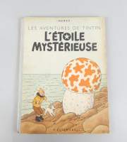 BD : Les aventures de TINTIN Hergé éd CASTERMAN : Etoile mystèrieuse B1 1946 papier épais? (Bon état++ , usure ext , int frais) (BDM26 : 1500E ou 900E)