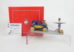 BD : Franquin , création Pixi - Le taxi de Gaston et la mini dépanneuse avec Longtarin - n° 461/750 en métal sculpté circa 1996 avec certificat et boite d'origine